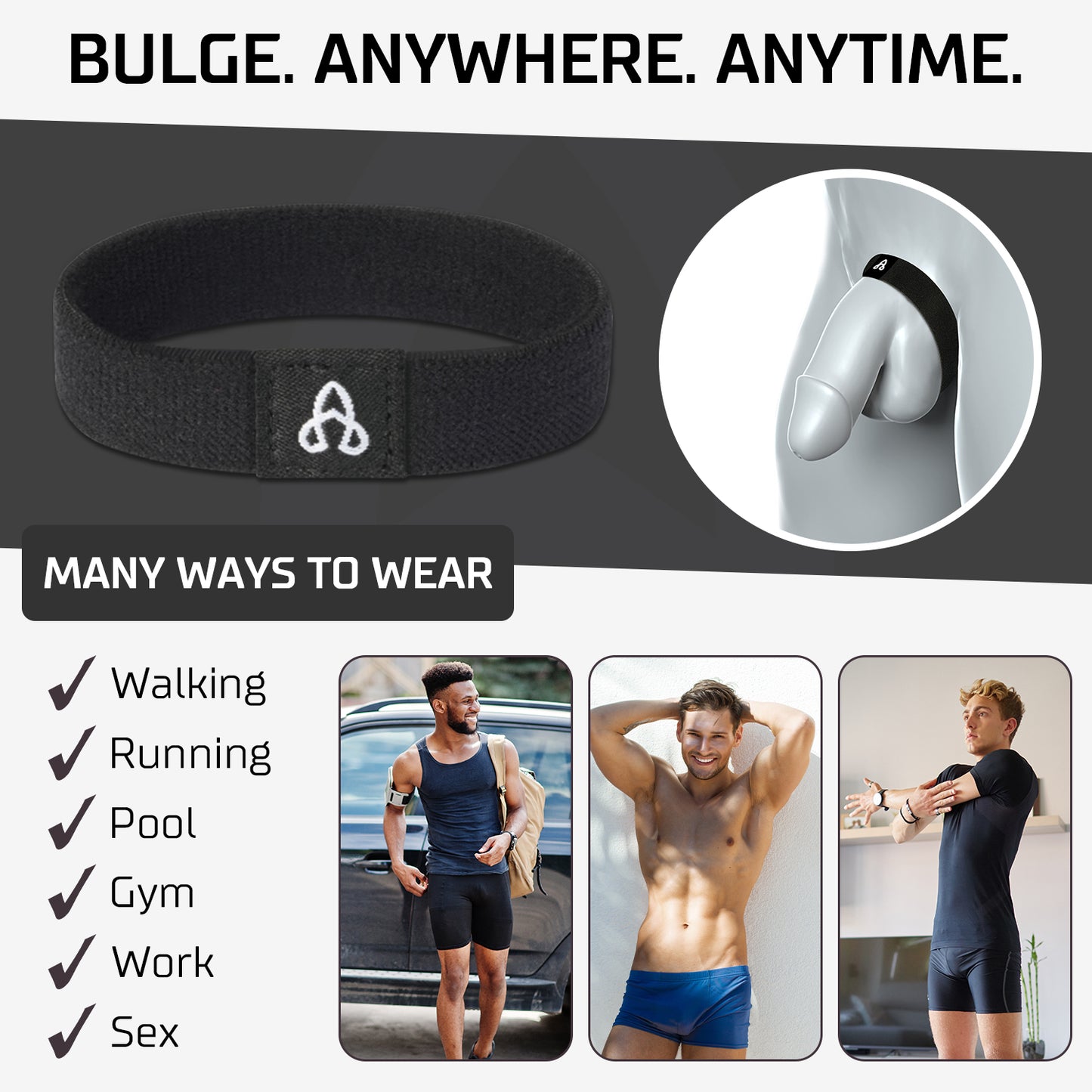 BulgeBand™ Solid Black - 1pk