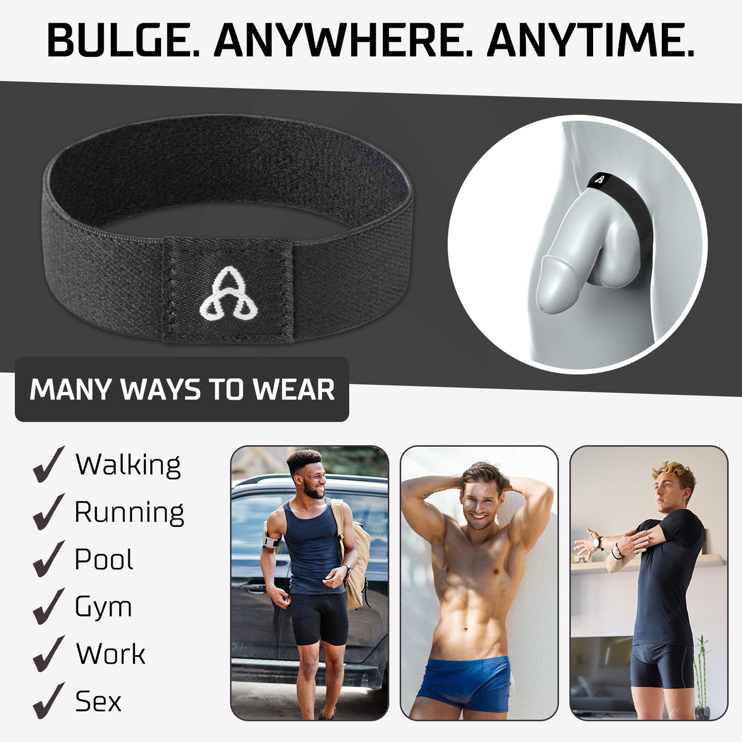 BulgeBand™ MAX Solid Black - 1pk