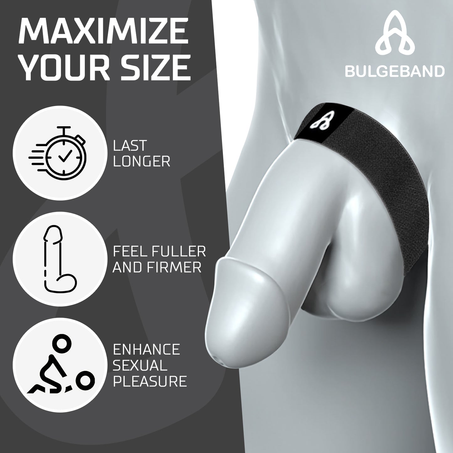 BulgeBand™ MAX Solid Black - 1pk