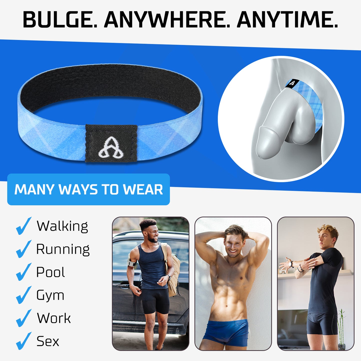 BulgeBand™ Blue Plaid - 1pk