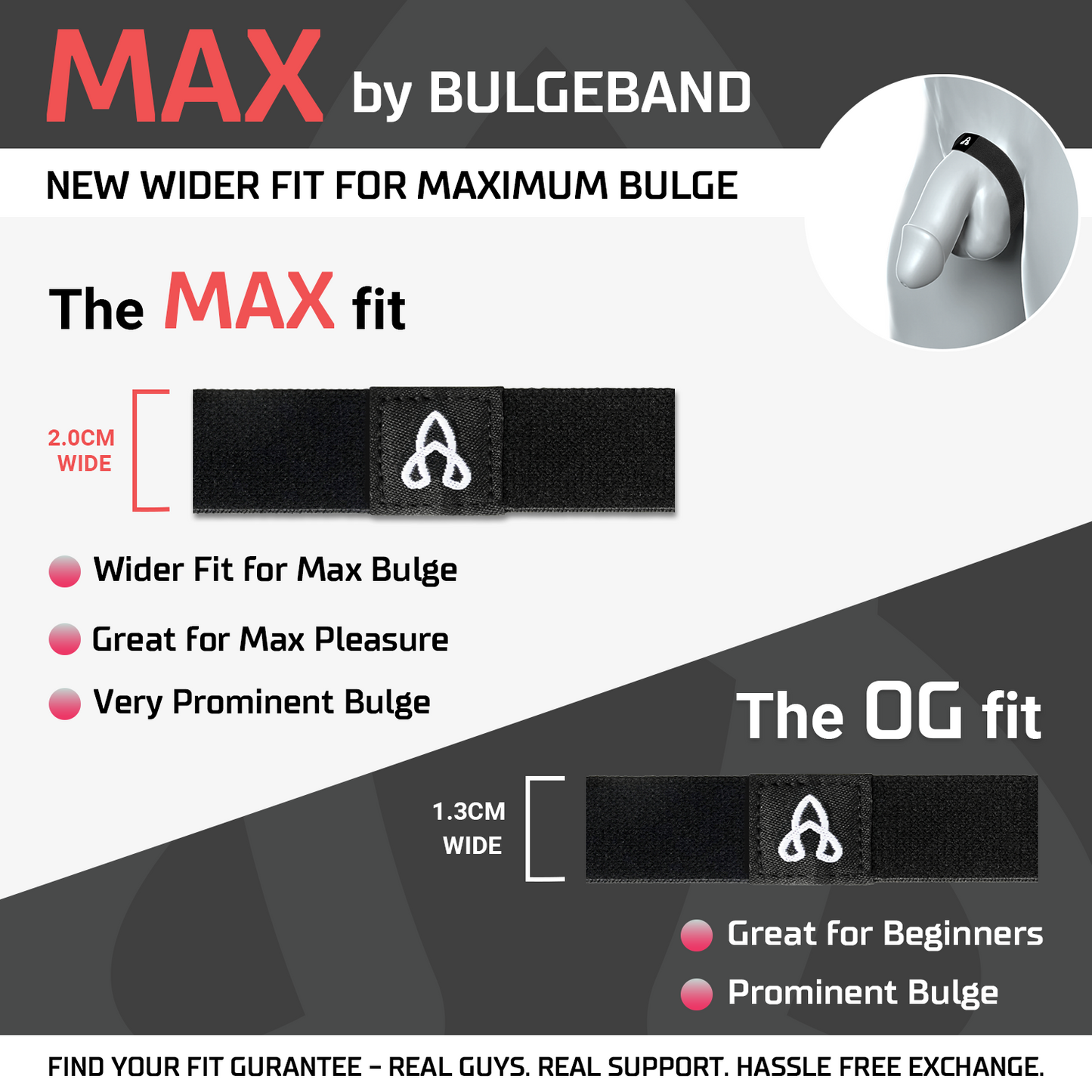 BulgeBand™ MAX Solid Black - 1pk