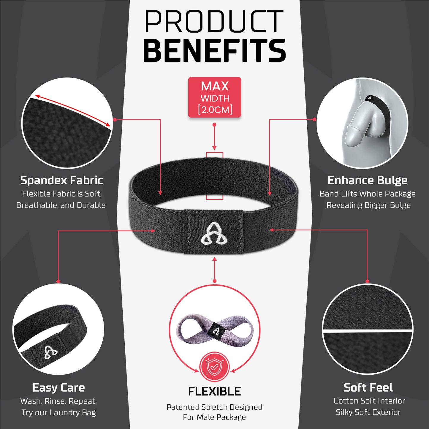 BulgeBand™ MAX Solid Black - 1pk