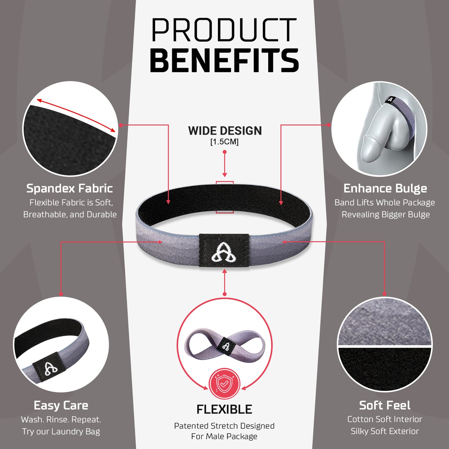 BulgeBand™ Graphite Gray - 1pk