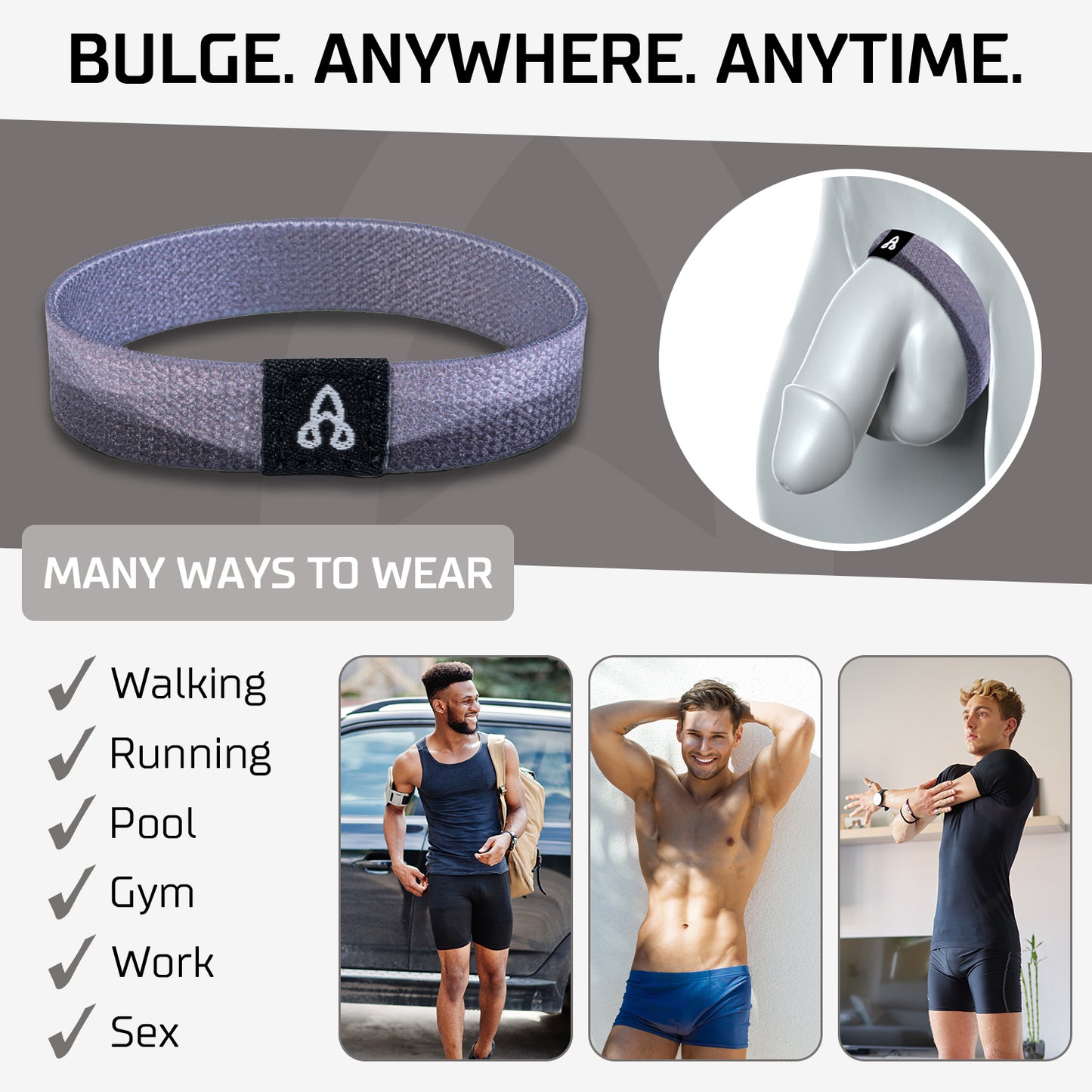 BulgeBand™ Graphite Gray - STARTER 3-PACK