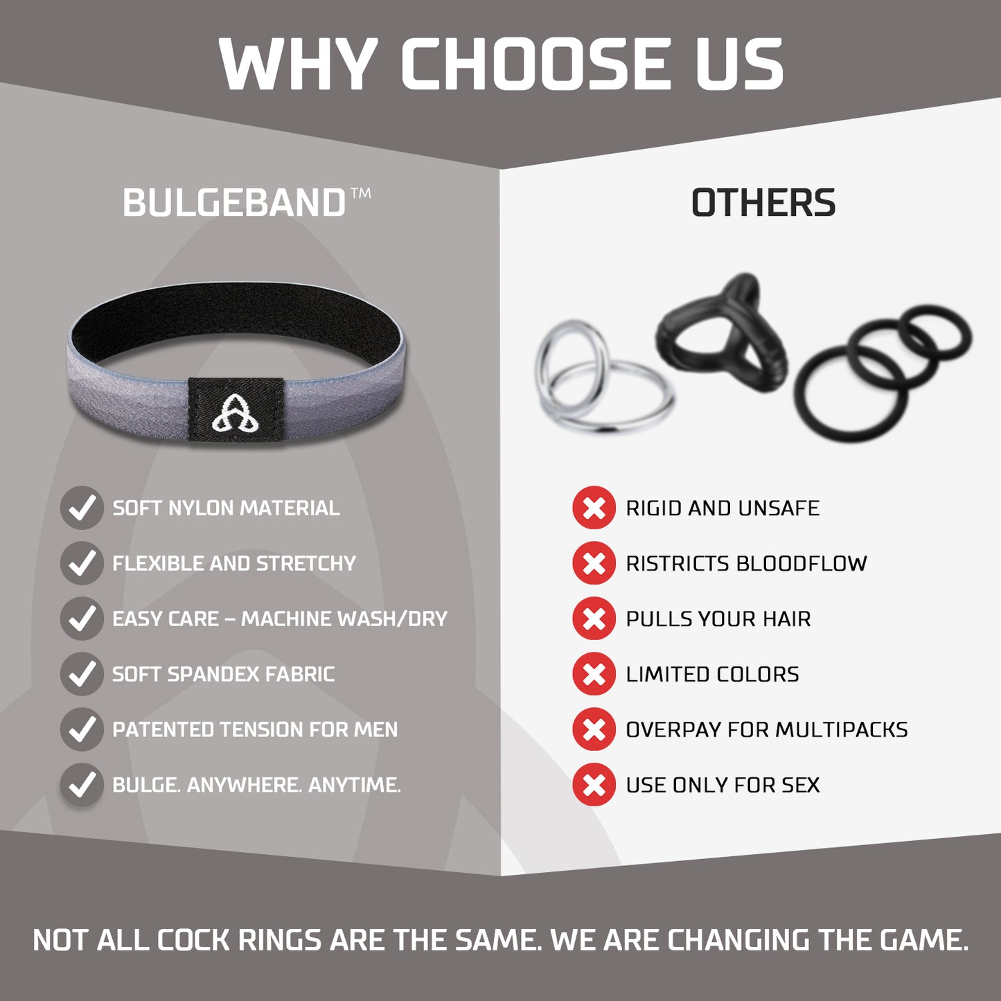 BulgeBand™ Graphite Gray - 1pk