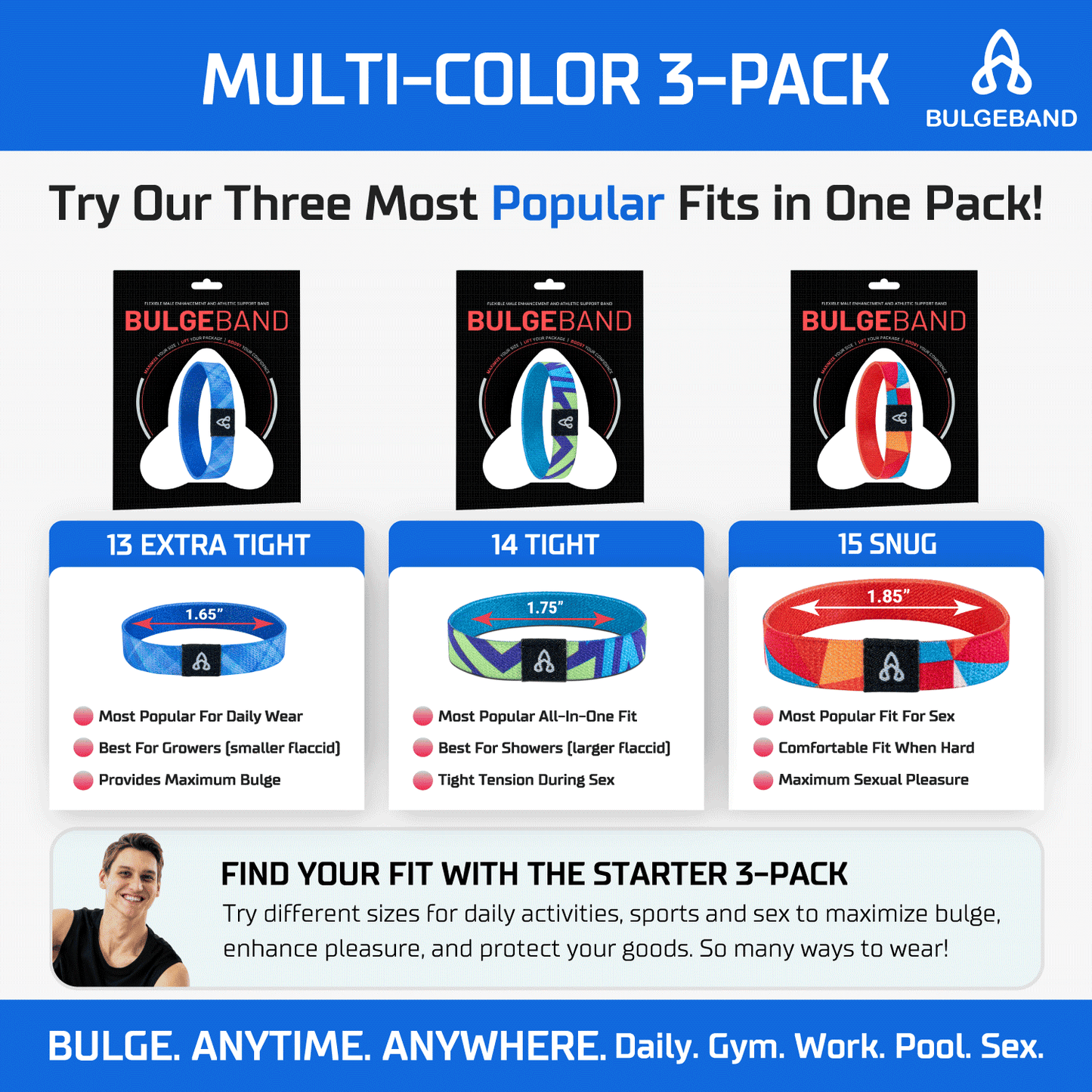 BulgeBand™ Multi-Color - STARTER 3-PACK