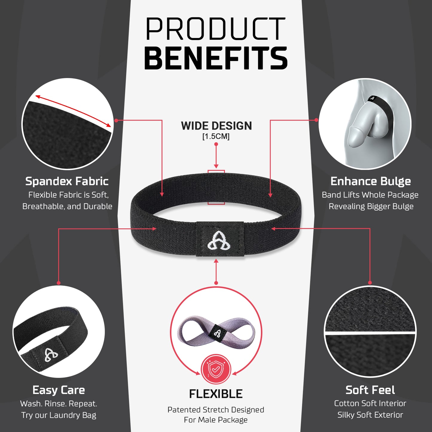 BulgeBand™ Solid Black - 1pk