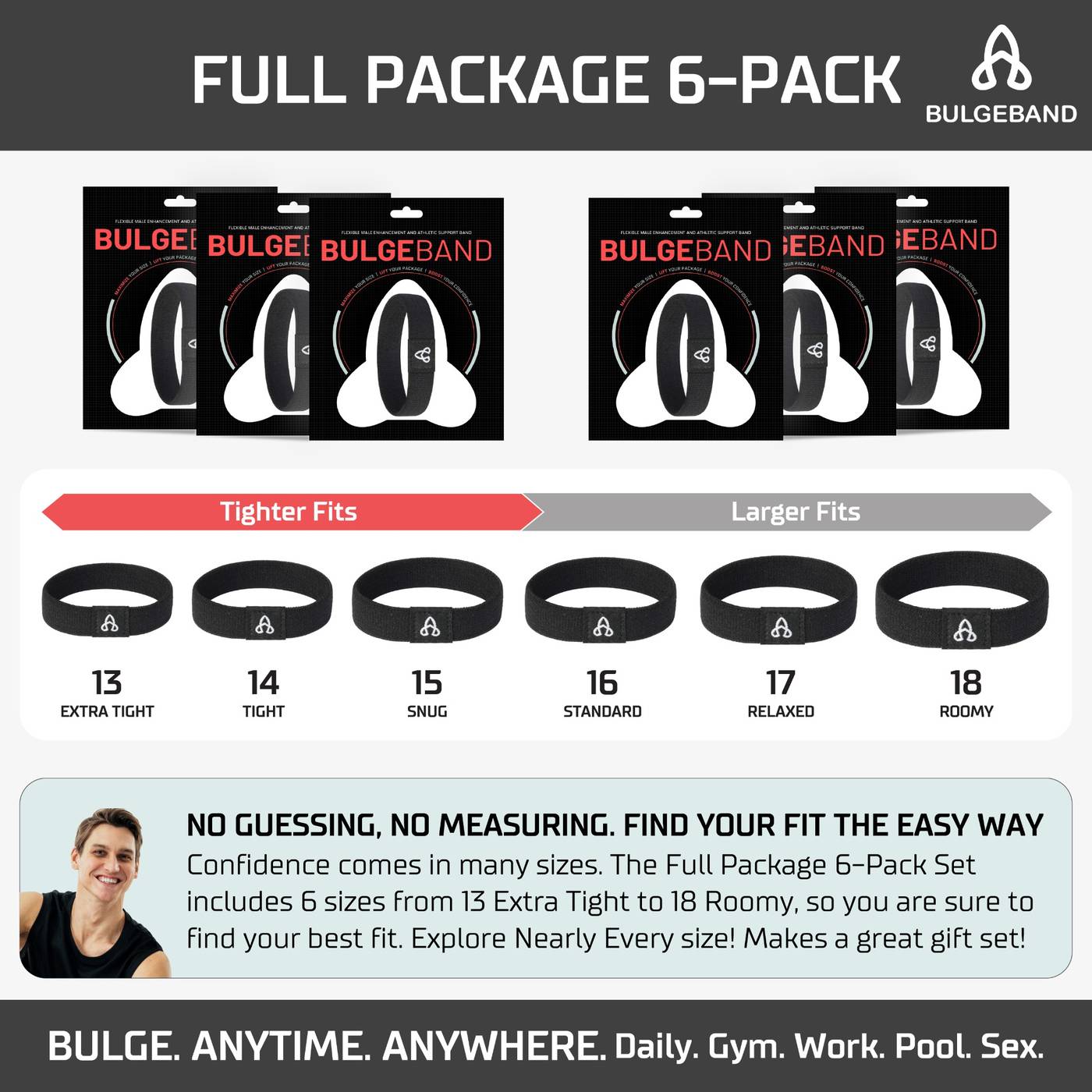 BulgeBand™ FULL PACKAGE 6-PACK [Sizes 13-18]