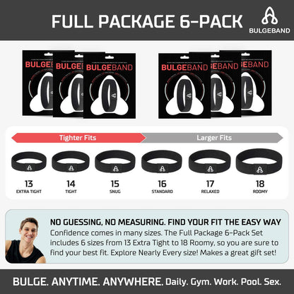 BulgeBand™ FULL PACKAGE 6-PACK [Sizes 13-18]